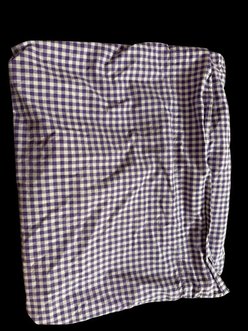 Vintage Lauren Ralph Lauren Purple  White Gingham Standard Pillow Case Cotton